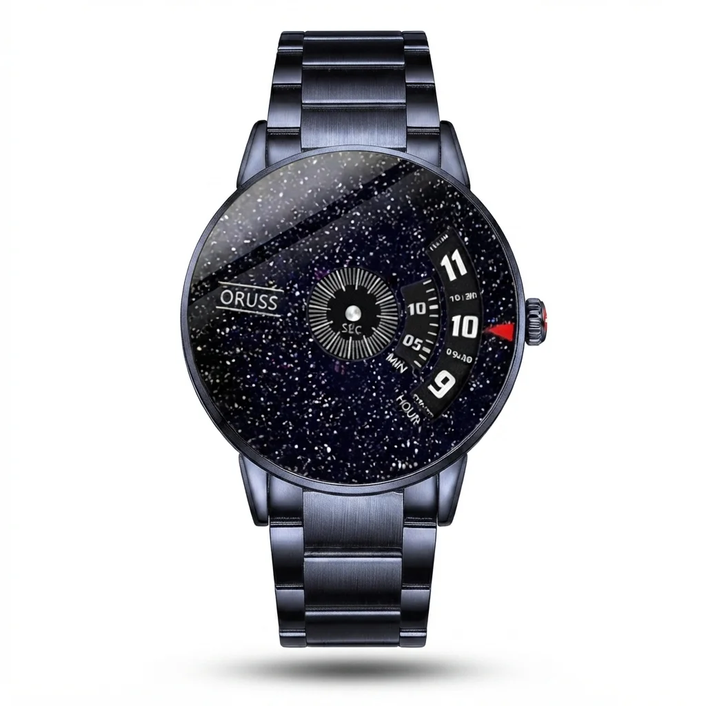 Oruss Navi force black galaxy men watch