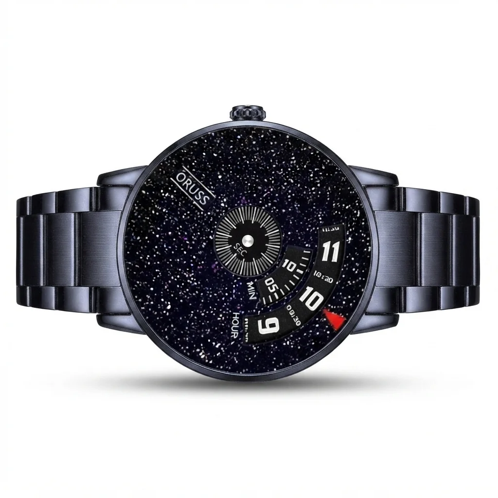 Oruss Navi force black galaxy men watch