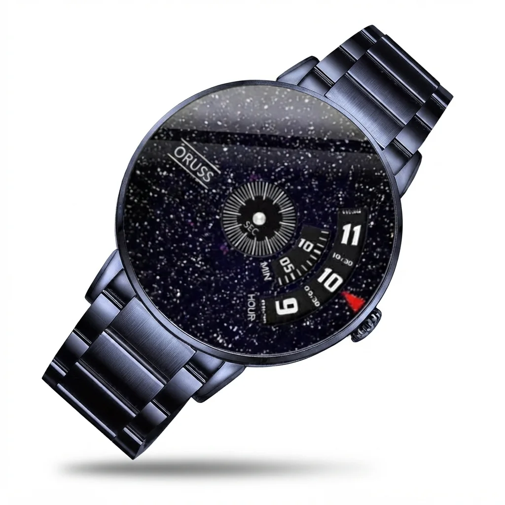 Oruss Navi force black galaxy men watch